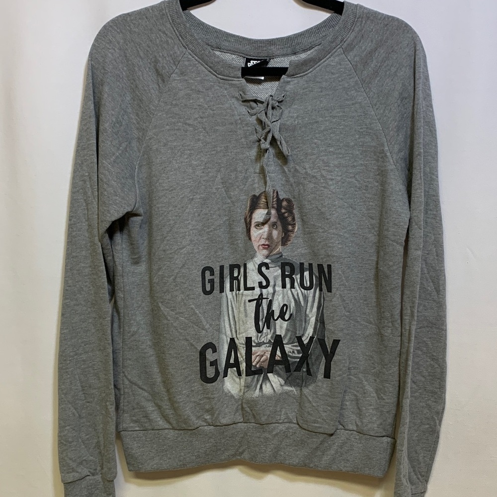 Star Wars Gray 'Girls Run the Galaxy' Sweatshirt
